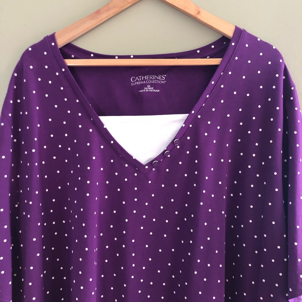 Catherines Suprema Collection 5X Purple Polka Dot